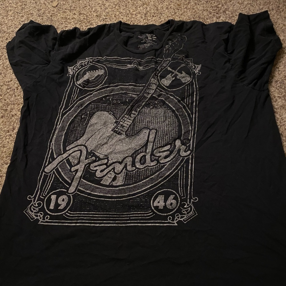 Fender Black and Gray Graphic Tee